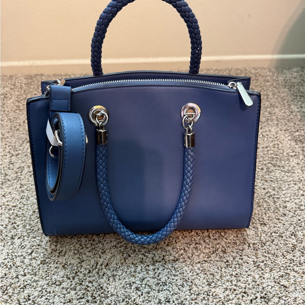 Chic Denim Blue Shoulder Bag